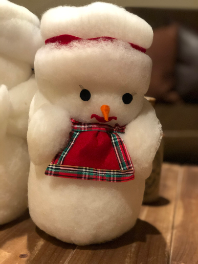Vintage 1981 Mr. and Mrs. Frosty Snowman