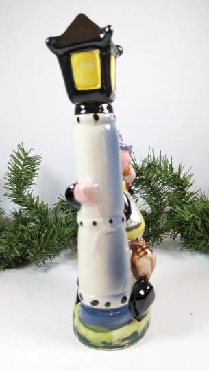 Vintage Victoria Ceramics Drunk on Lamppost Liquor Decanter