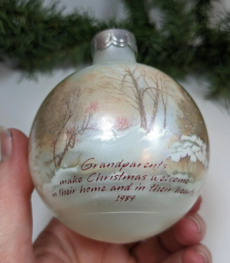 Vintage Hallmark 1989 Grandparents Christmas Ornament