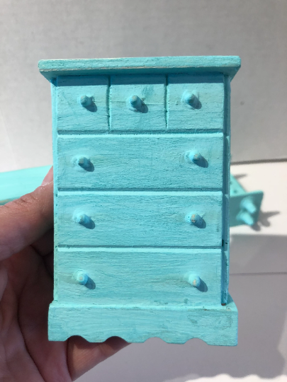 Vintage Hand Painted Miniature Dollhouse Furniture