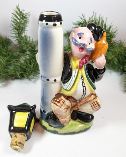 Vintage Victoria Ceramics Drunk on Lamppost Liquor Decanter
