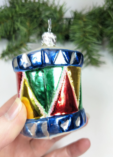 Inge Glas Toy Drum Retired Old World Christmas Ornament