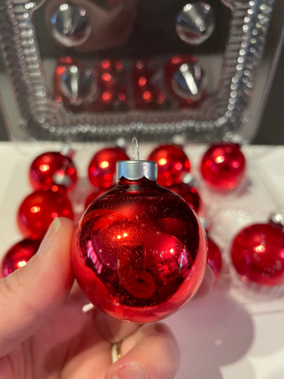 Vintage Red Christmas Ornaments