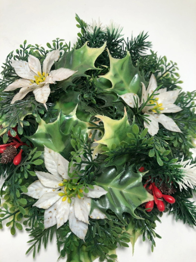 Vintage Plastic Christmas Candle Ring Wreath