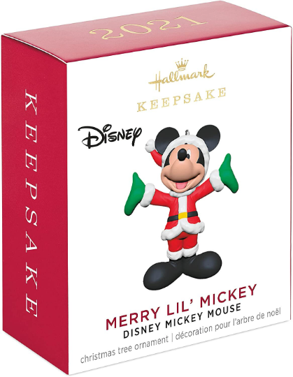 Merry Lil' Mickey - Hallmark Keepsake Ornament 2021-MINI ORNAMENT