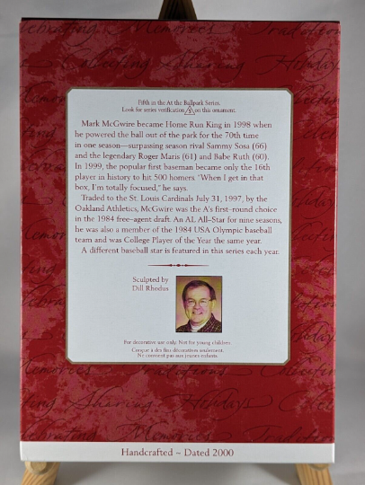 Mark McGwire St. Louis Cardinals - Hallmark Keepsake Ornament 2000