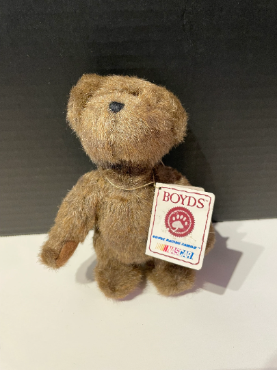 Boyds Bears Teddy Stuffed Animal Nascar Christmas Ornament