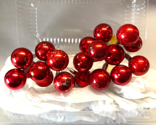 Vintage Red Christmas Ornament Spray Picks