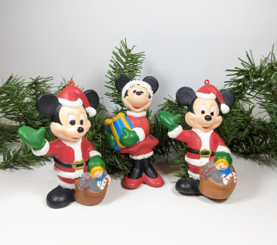 Mickey Mouse & Minnie Mouse Christmas Ornaments