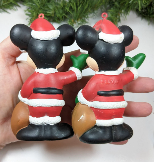 Mickey Mouse & Minnie Mouse Christmas Ornaments
