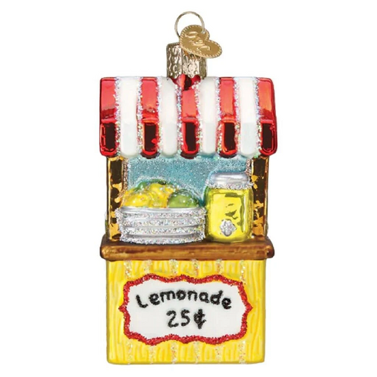 Old World Christmas Lemonade Stand Hand-Painted Glass Ornament