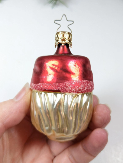 Vintage Inge Glas Santa Head Ornament