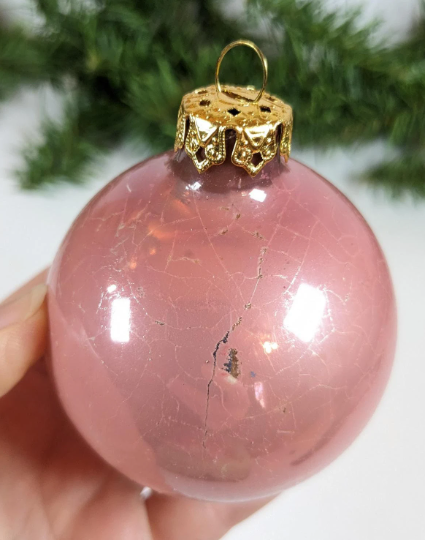 Vintage Pink Christmas Ornaments