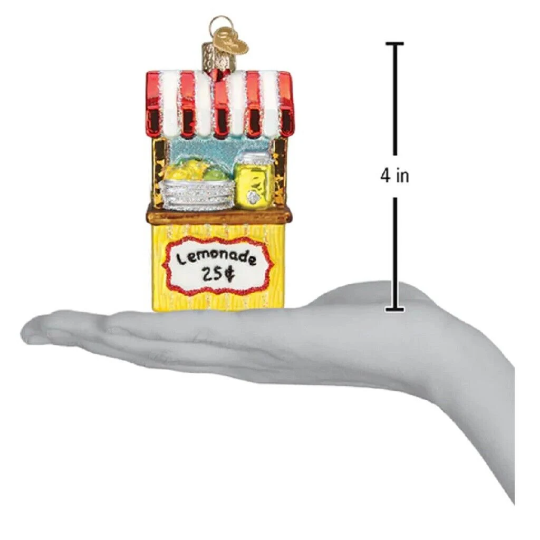 Old World Christmas Lemonade Stand Hand-Painted Glass Ornament