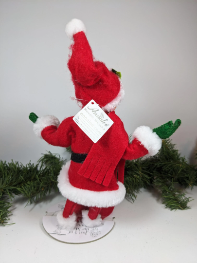 Very Merry Red Elf Hand Made Annalee Christmas Doll
