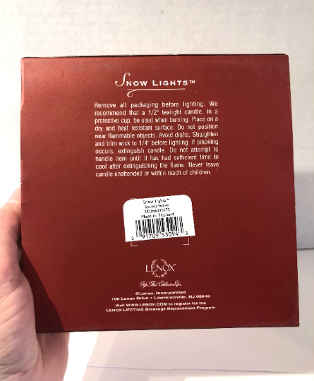 Lenox Snow Lights Tea Light Snowflake Votive Candle Holder