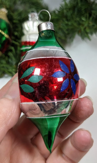 Vintage Red and Green Plaid Ornaments
