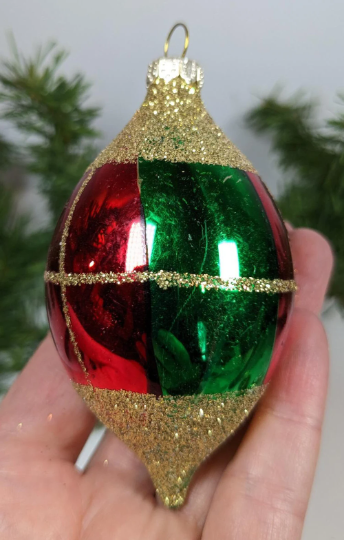 Vintage Red and Green Plaid Ornaments