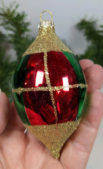 Vintage Red and Green Plaid Ornaments