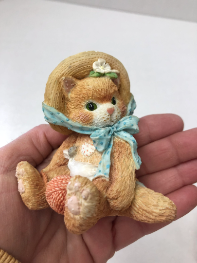 Vintage 1992 Cherished Teddies I'm All Fur You Kitty Figurine