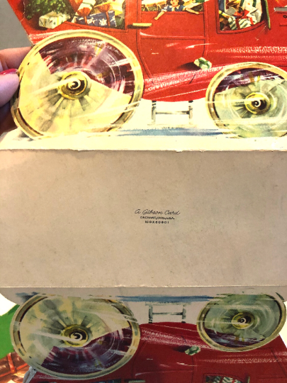Vintage Paper Christmas and New Year Coach and Horses Card Holders