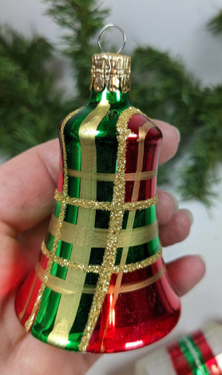 Vintage Red and Green Plaid Ornaments