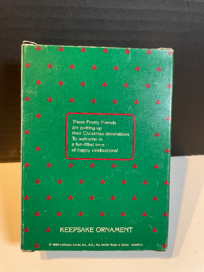 Vintage Frosty Friends 'Joyeux Noel' Christmas Ornament