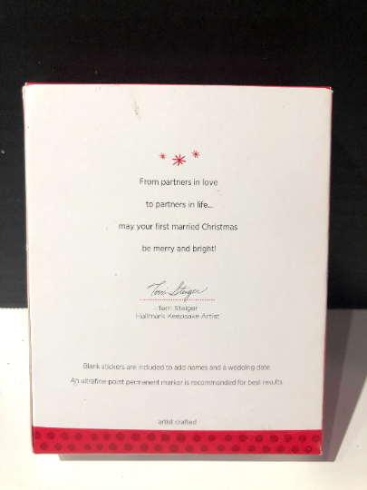 Our Wedding Frame 2013 Hallmark Christmas Ornament