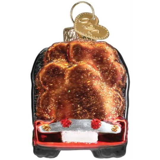 Red Logging Truck Retired Old World Christmas Glass Ornament