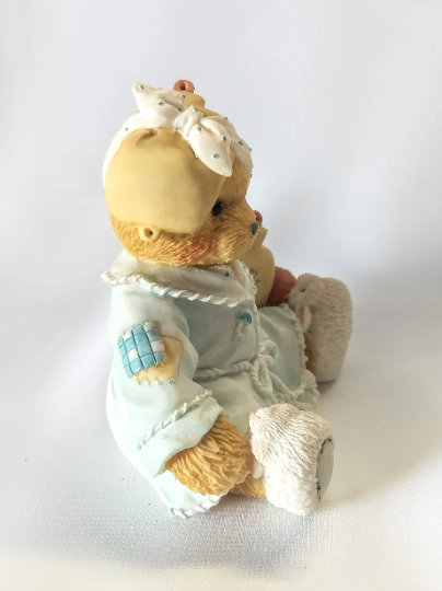 Vintage 1994 Cherished Teddies by Enesco Kiss The Hurt and Make it Well Bear Figurine