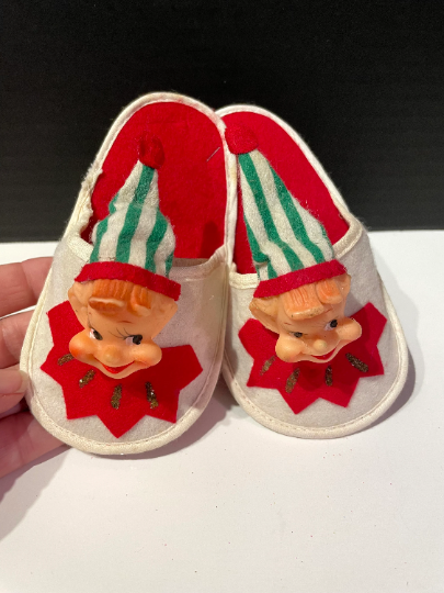 RARE 1960 Vintage Elf Slipper Christmas Decoration Made in Japan