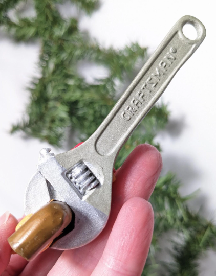 Vintage 1996 Mr. Christmas Craftsman Wrench Bear Ornament