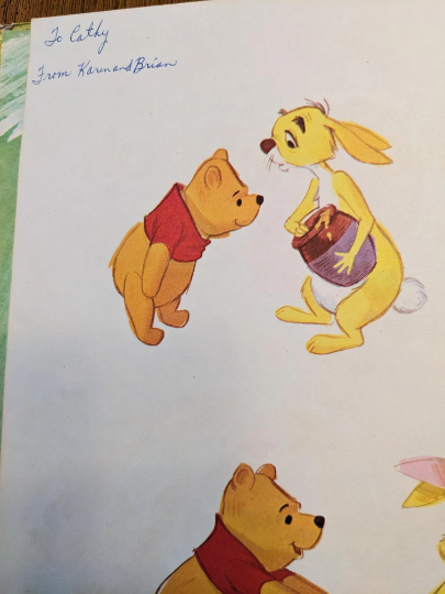 Vintage Walt Disney's A Tight Squeeze Winnie the Pooh Hardcover Storybook