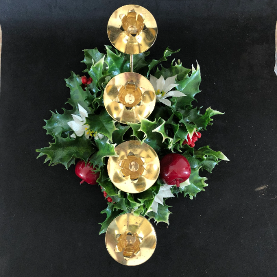Vintage Candelabra Christmas Centerpiece