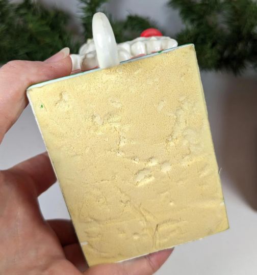 Vintage Santa Claus Hard Plastic Christmas Stocking Hanger