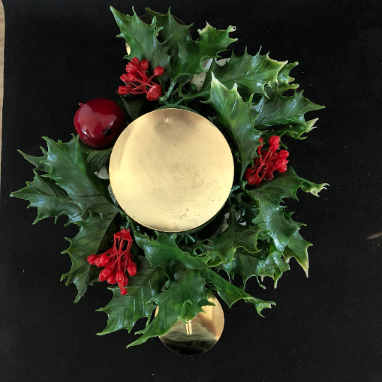 Vintage Candelabra Christmas Centerpiece