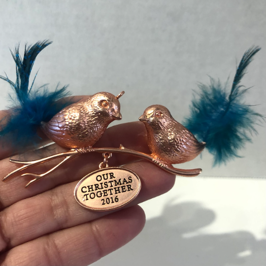 Our Christmas Together 2016 Love Birds Christmas Ornament
