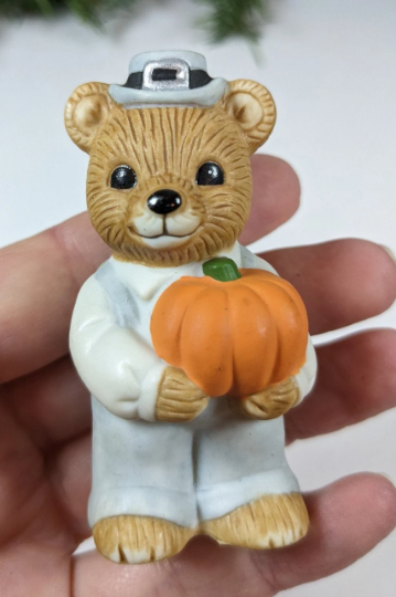 Vintage Homco Autumn Harvest Bears