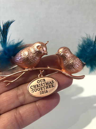 Our Christmas Together 2016 Love Birds Christmas Ornament