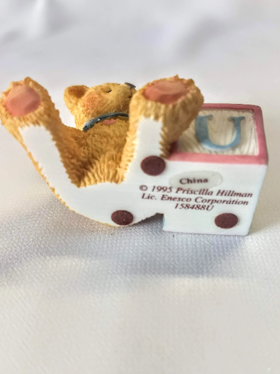 Vintage 1995 Cherished Teddies T is for Teddies Alphabet Bear Figurine