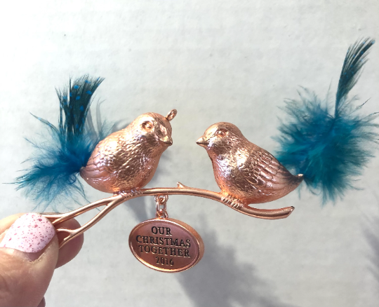 Our Christmas Together 2016 Love Birds Christmas Ornament