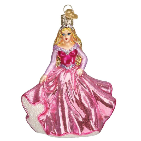 Princess In Pink Dress - Blown Glass Tree Ornament by Old World Christmas