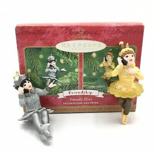 Friendly Elves Ornament - Hallmark Keepsake Ornament 2001 Friendship