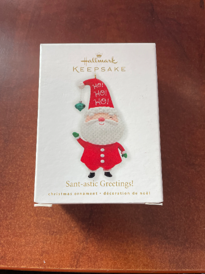 Sant-astic Greetings - Hallmark Keepsake Christamas tree Ornament 2010
