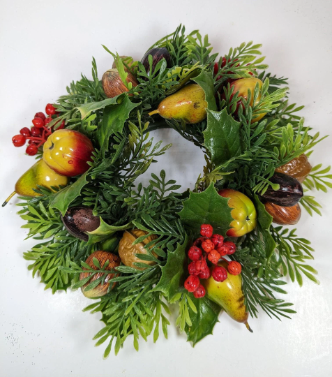 Vintage 1960's Christmas Candle Wreath Ring