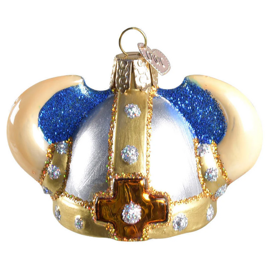 Viking Helmet Old World Christmas Glass Ornament