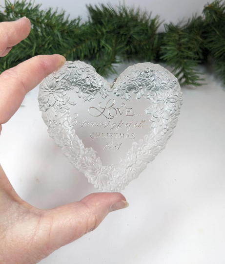 Vintage 1981 Hallmark Holiday Highlights The Gift Of Love Christmas Ornament
