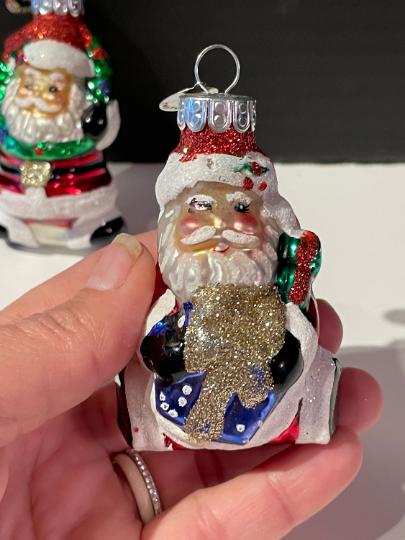 Vintage Celebrations Santa Claus Christmas Ornaments