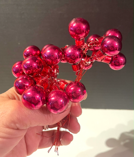 Hot Pink Christmas Ornament Picks