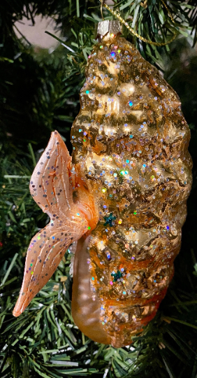 Mermaid Glass Christmas Ornament